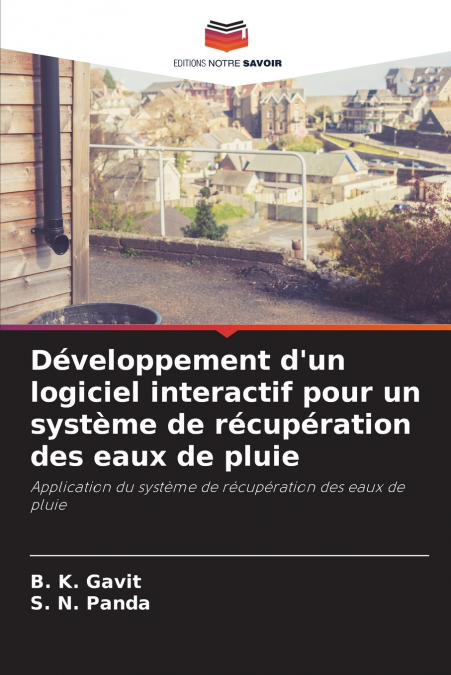 Développement d’un logiciel interactif pour un système de récupération des eaux de pluie