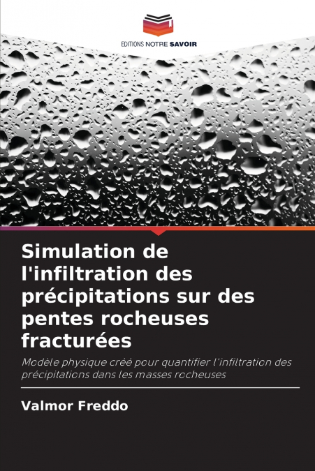 Simulation de l’infiltration des précipitations sur des pentes rocheuses fracturées