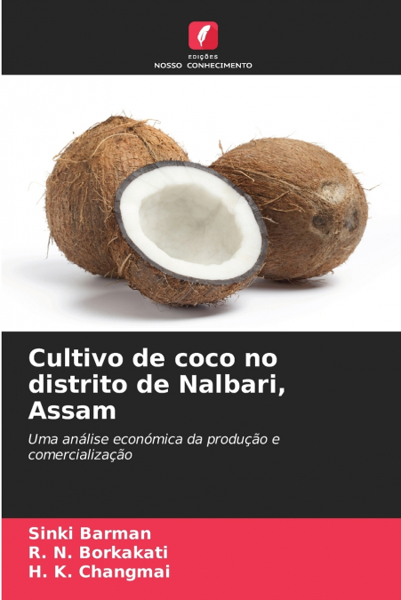 Cultivo de coco no distrito de Nalbari, Assam