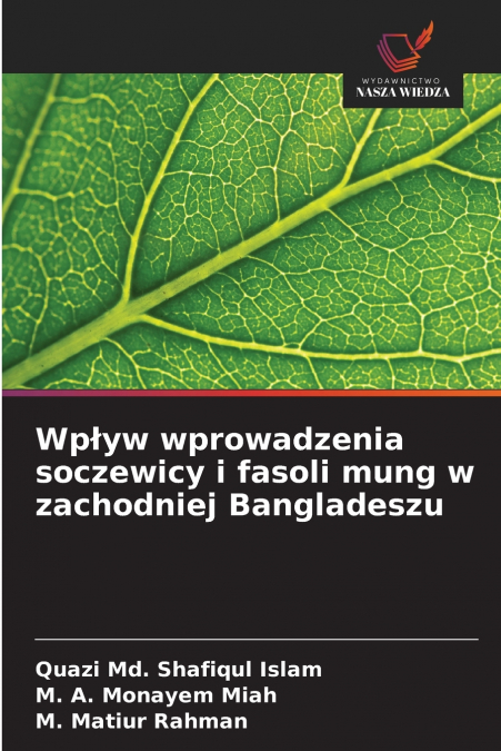 Wpływ wprowadzenia soczewicy i fasoli mung w zachodniej Bangladeszu