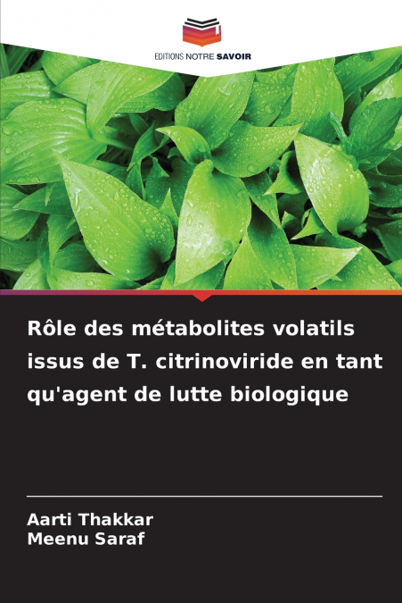 Rôle des métabolites volatils issus de T. citrinoviride en tant qu’agent de lutte biologique