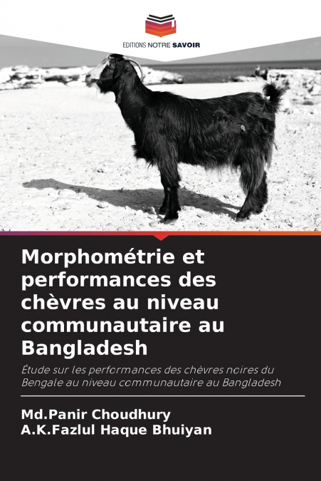 Morphométrie et performances des chèvres au niveau communautaire au Bangladesh