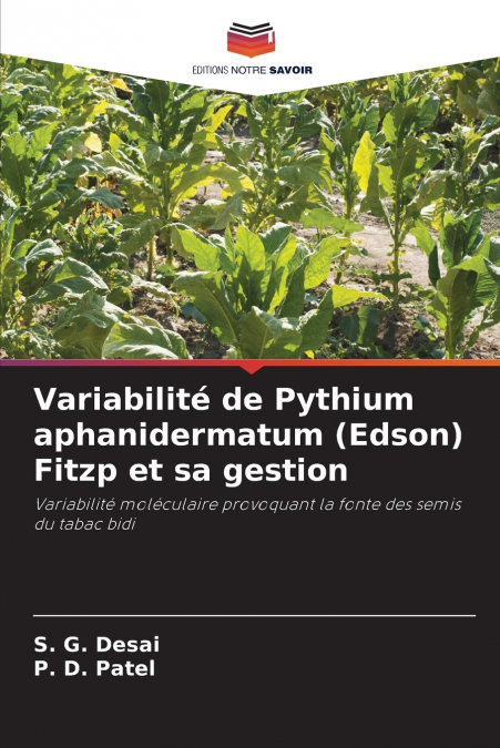 Variabilité de Pythium aphanidermatum (Edson) Fitzp et sa gestion