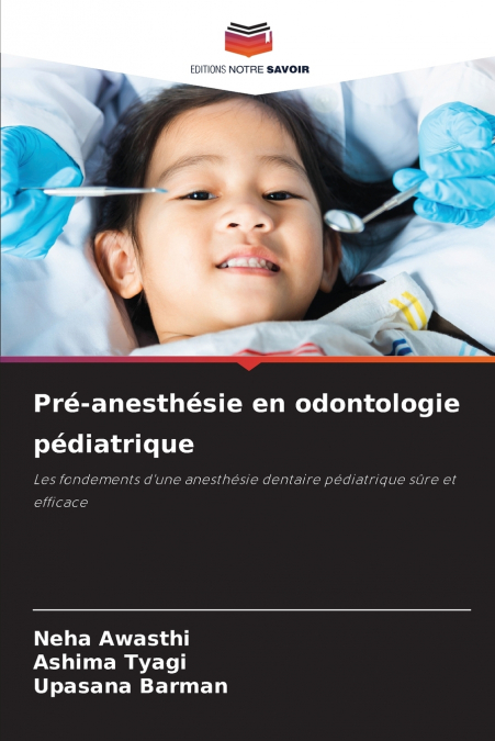 Pré-anesthésie en odontologie pédiatrique