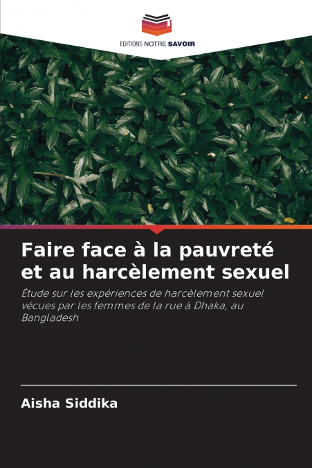 Faire face à la pauvreté et au harcèlement sexuel