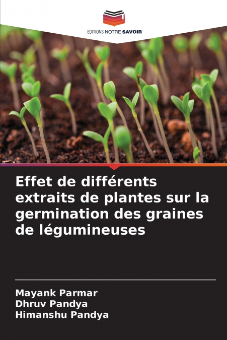 Effet de différents extraits de plantes sur la germination des graines de légumineuses