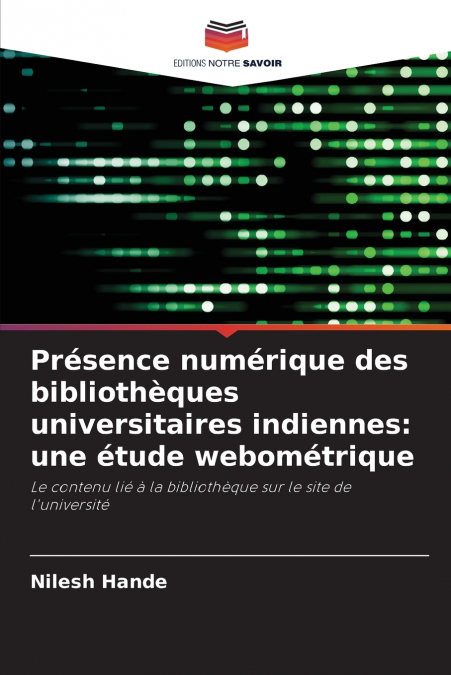 Présence numérique des bibliothèques universitaires indiennes