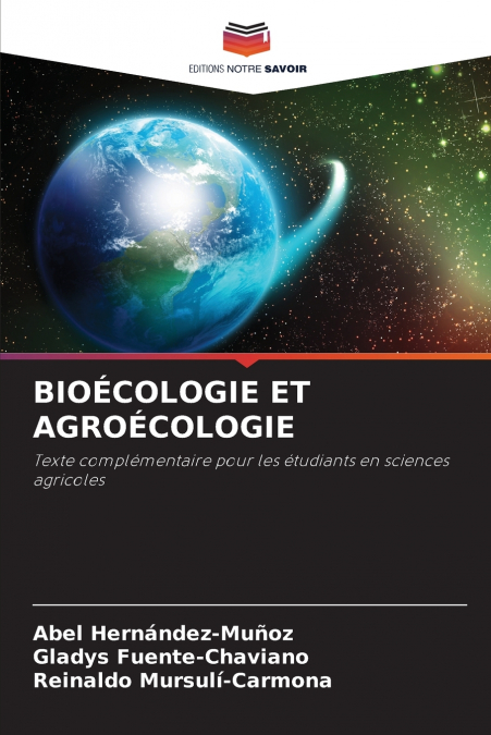 BIOÉCOLOGIE ET AGROÉCOLOGIE