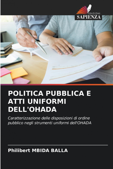 POLITICA PUBBLICA E ATTI UNIFORMI DELL’OHADA