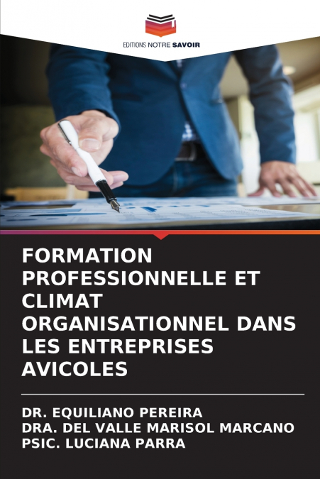 FORMATION PROFESSIONNELLE ET CLIMAT ORGANISATIONNEL DANS LES ENTREPRISES AVICOLES