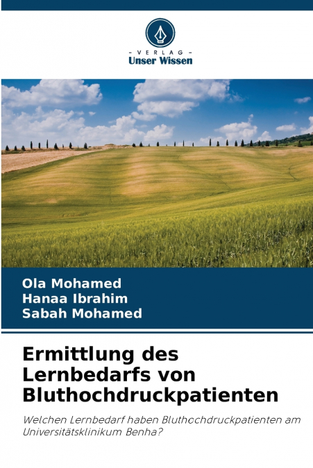 Ermittlung des Lernbedarfs von Bluthochdruckpatienten