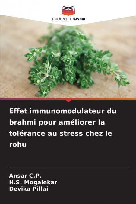 Effet immunomodulateur du brahmi pour améliorer la tolérance au stress chez le rohu