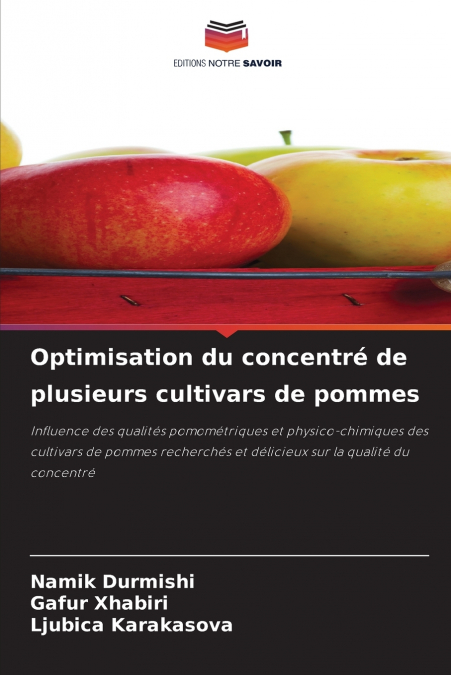 Optimisation du concentré de plusieurs cultivars de pommes