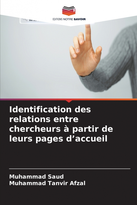 Identification des relations entre chercheurs à partir de leurs pages d’accueil