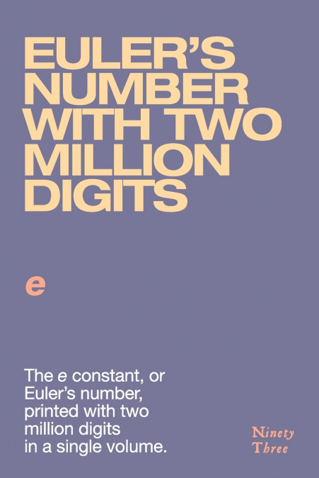 Euler’s number with two million digits