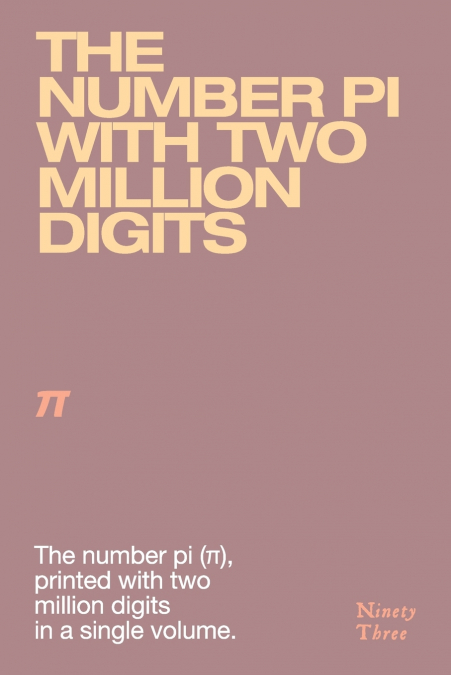 The number pi with two million digits