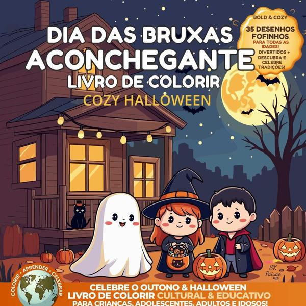 Dia Das Bruxas Aconchegante - Livro De Colorir Cozy Halloween