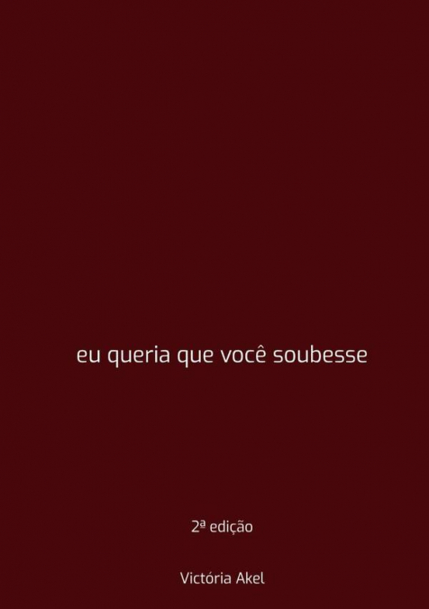 Eu Queria Que Você Soubesse