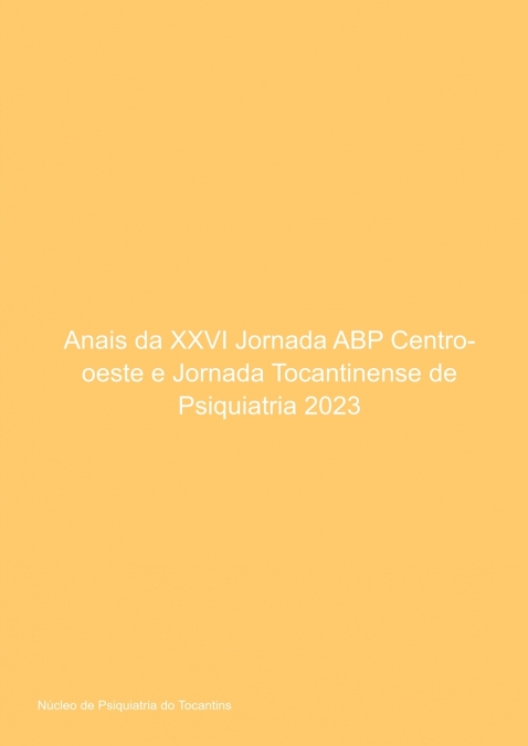 Anais Da Xxvi Jornada Abp Centro-oeste E  Jornada Tocantine
