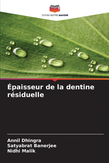 Épaisseur de la dentine résiduelle