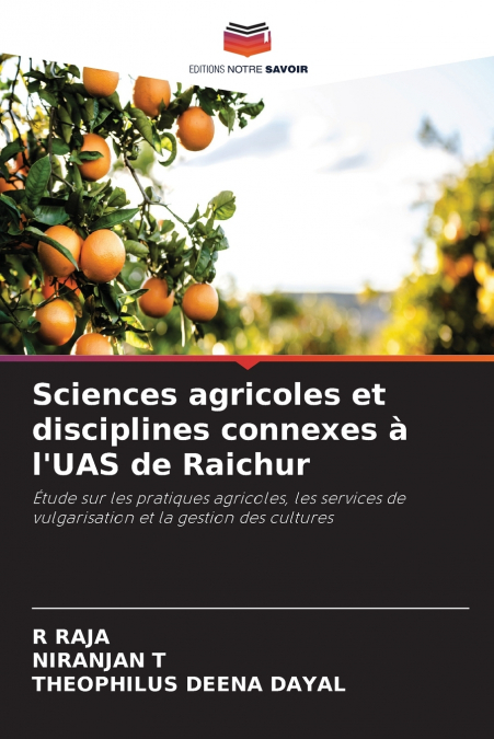 Sciences agricoles et disciplines connexes à l’UAS de Raichur