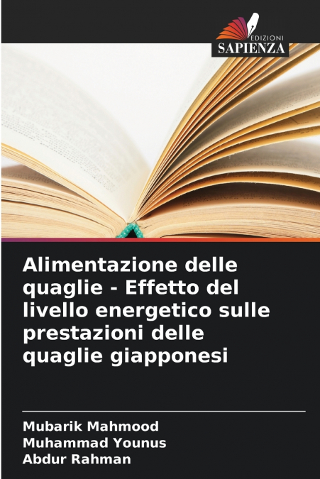 Alimentazione delle quaglie - Effetto del livello energetico sulle prestazioni delle quaglie giapponesi