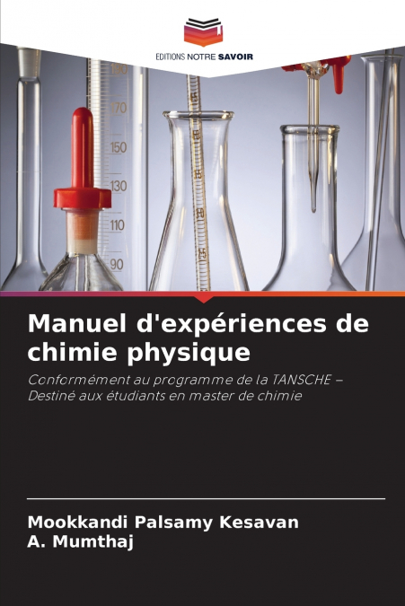 Manuel d’expériences de chimie physique