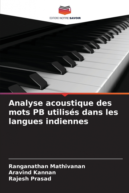 Analyse acoustique des mots PB utilisés dans les langues indiennes