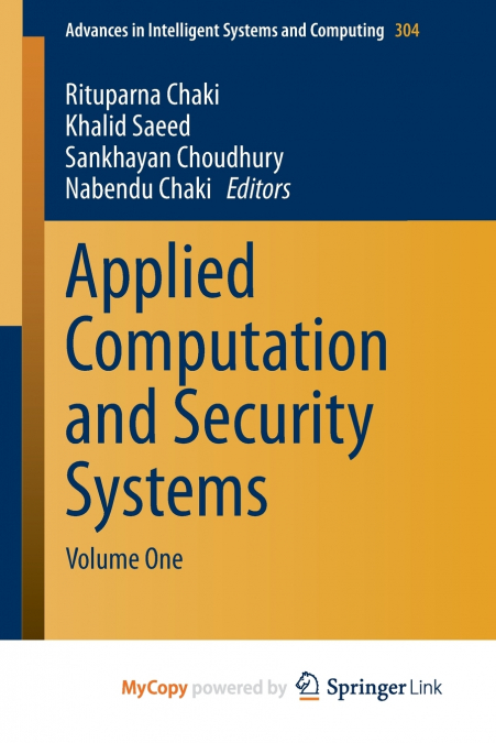 Applied Computation and Security Systems