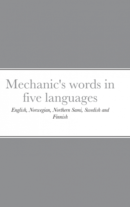 Mechanic’s words in five languages
