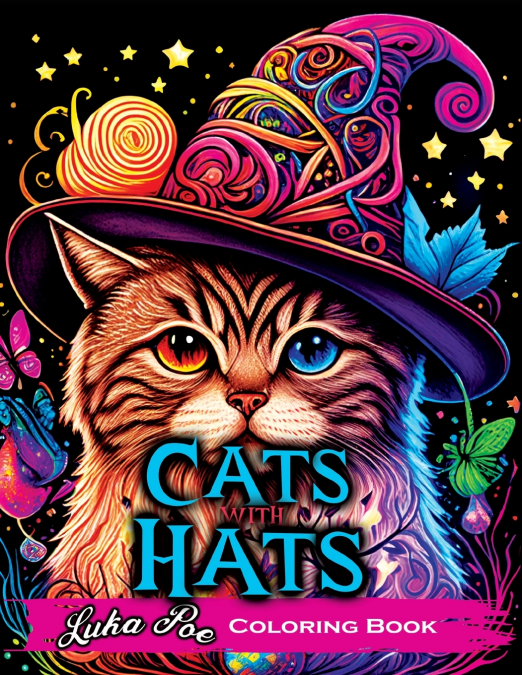 Cats with Hats Coloring Book