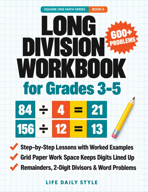 Long Division Workbook for Grades 3-5