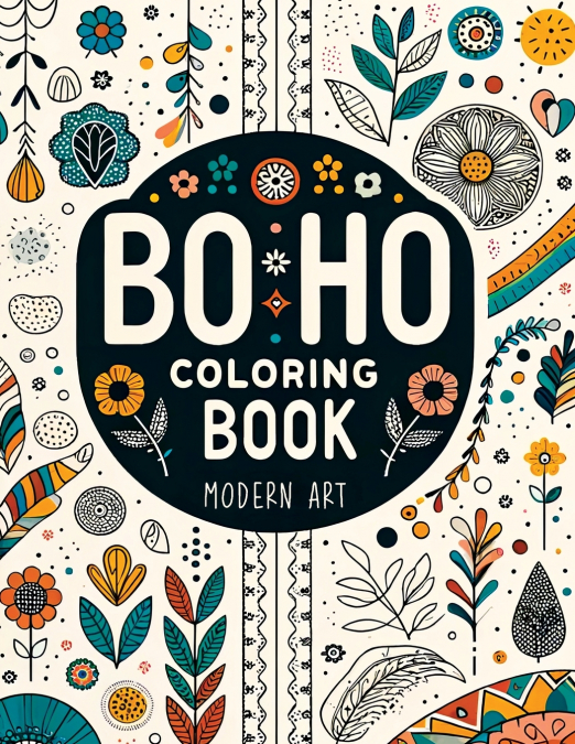 Minimalist Boho Coloring Book for Teens & Adults Relaxation
