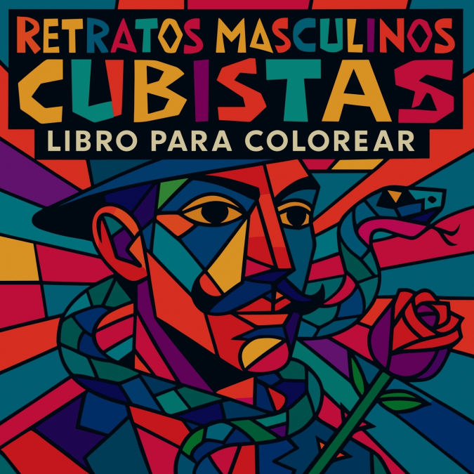 Retratos masculinos cubistas - Libro para colorear