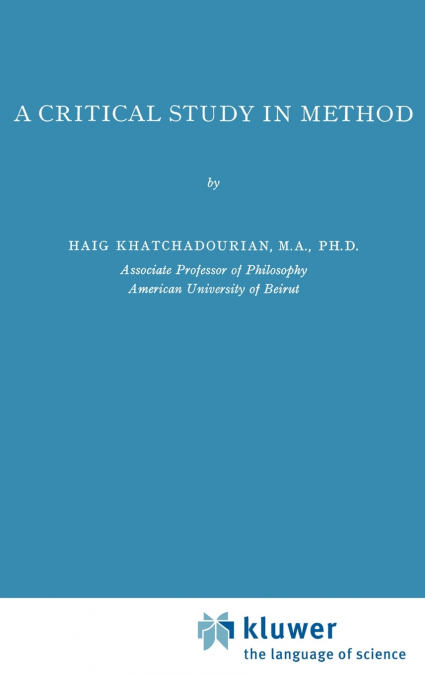 A Critical Study in Method