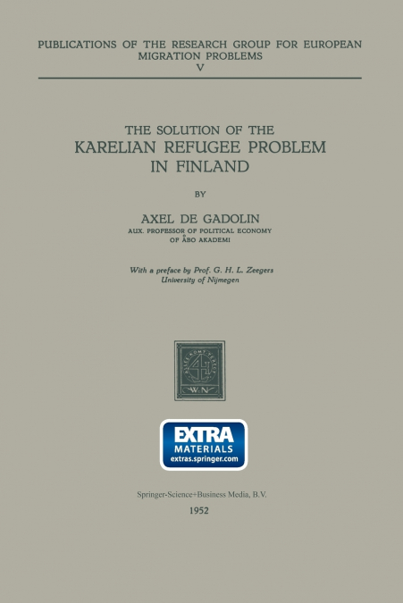 The Solution of the Karelian Refugee Problem in Finland