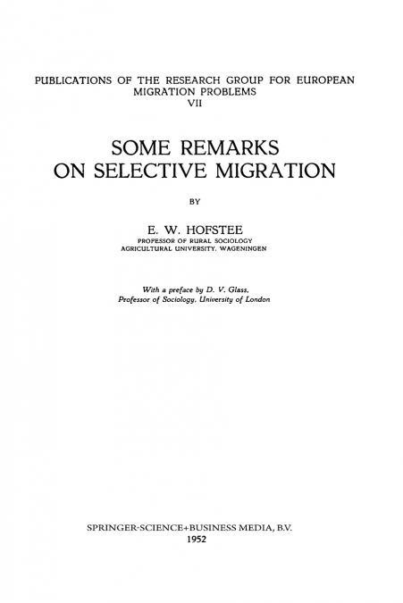 Some Remarks on Selective Migration