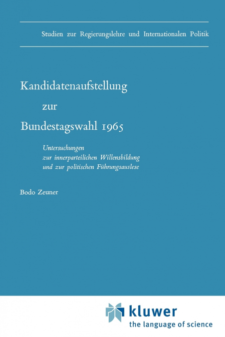 Kandidatenaufstellung zur Bundestagswahl 1965