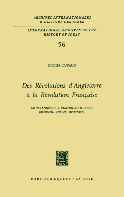 Des révolutions d’Angleterre à la Révolution française