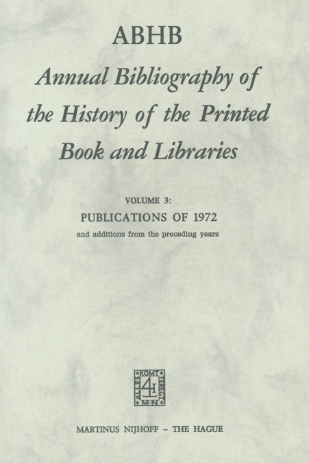 ABHB Annual Bibliography of the History of the Printed Book and Libraries