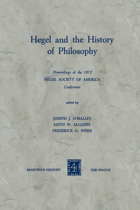 Hegel and the History of Philosophy