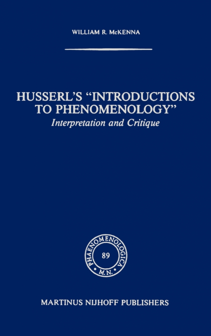 Husserl’s 'Introductions to Phenomenology'