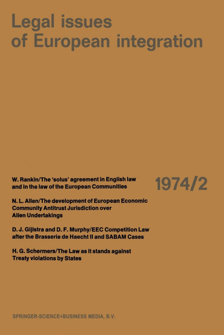 Legal Issues of European Integration