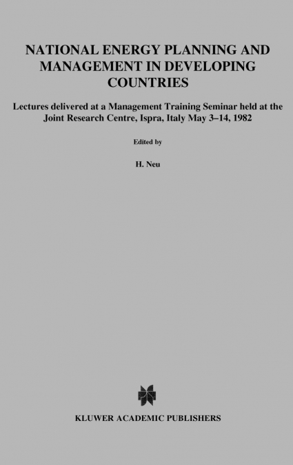 National Energy Planning and Management in Developing Countries