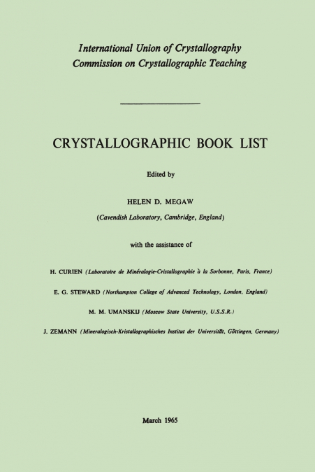 Crystallographic Book List