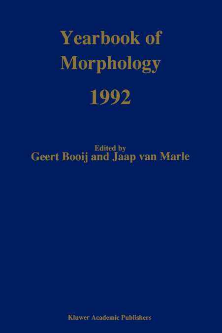 Yearbook of Morphology 1992