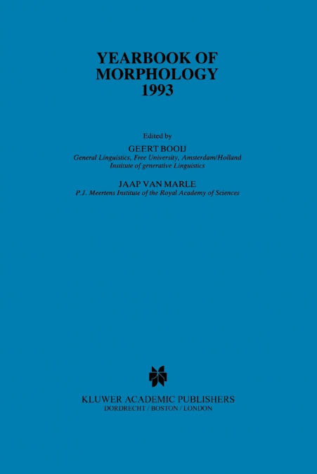Yearbook of Morphology 1993