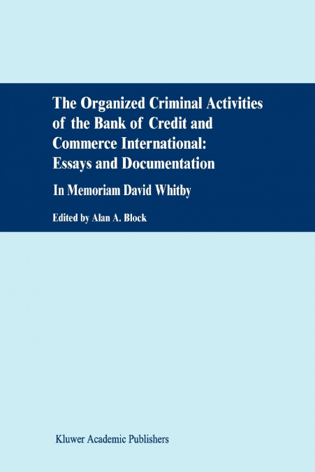 The Organized Criminal Activities of the Bank of Credit and Commerce International