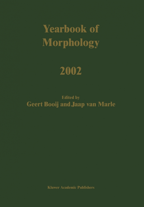 Yearbook of Morphology 2002