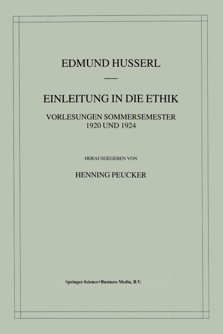 Einleitung in die Ethik